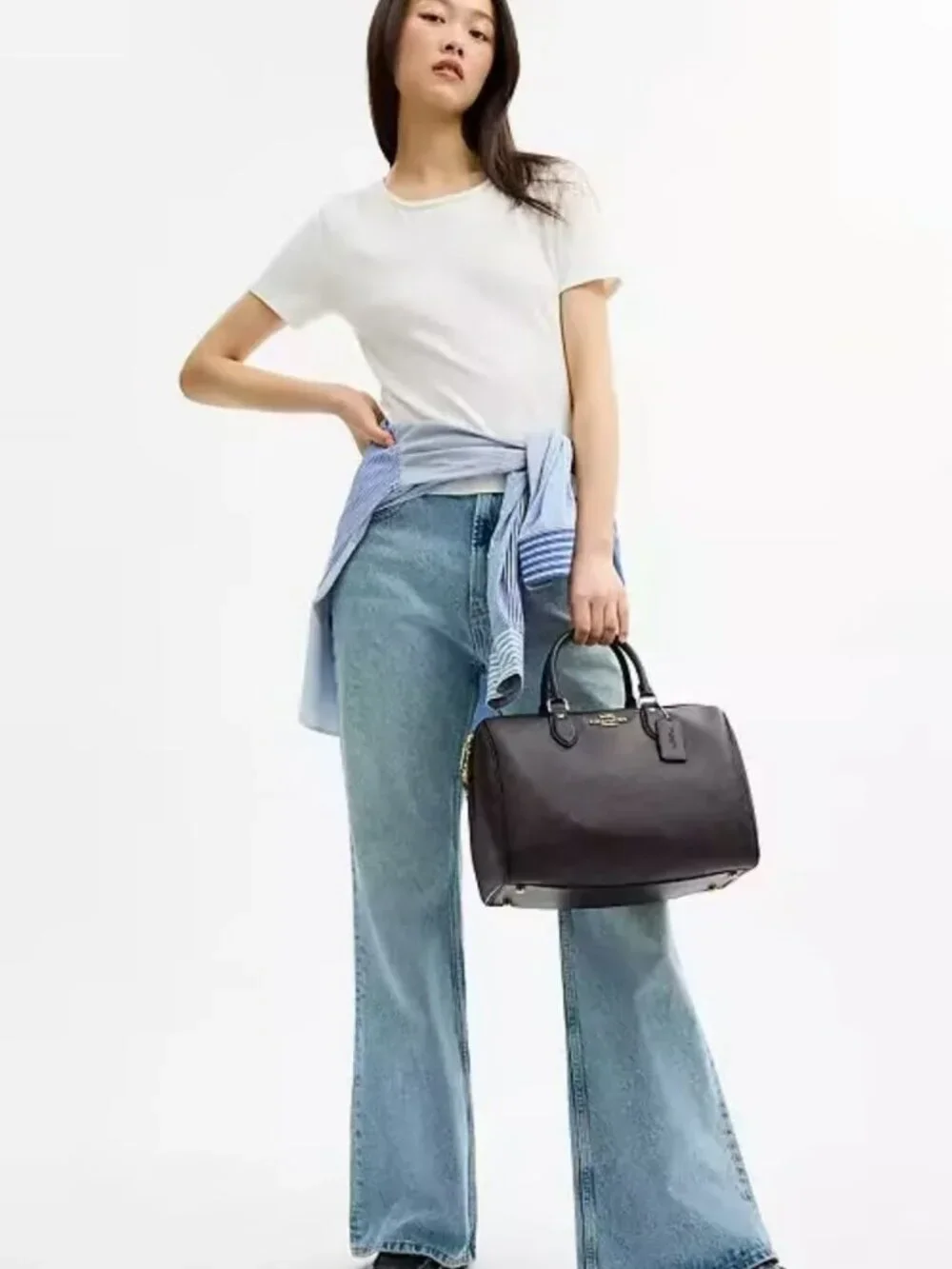 coach Rowan Large Satchel Bag In Signature Canvas cey74
